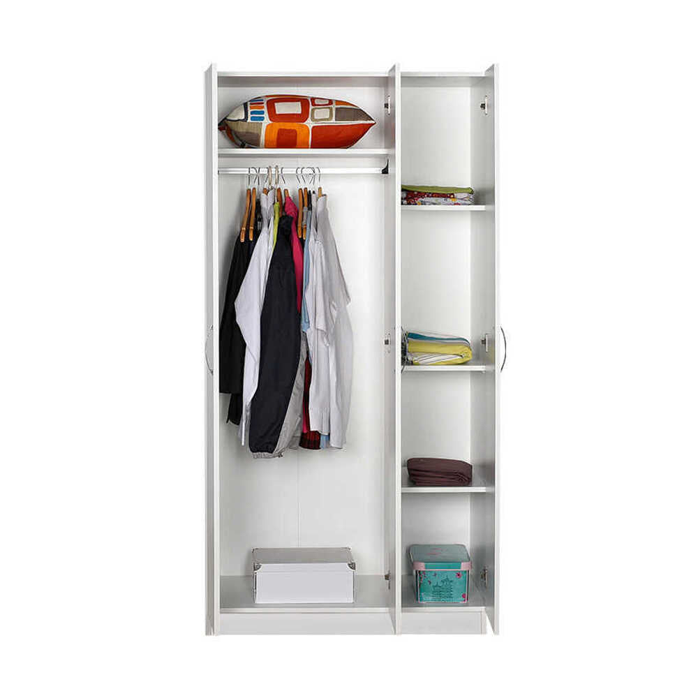 Bodrum Wardrobe W/ Three Doors White TPG