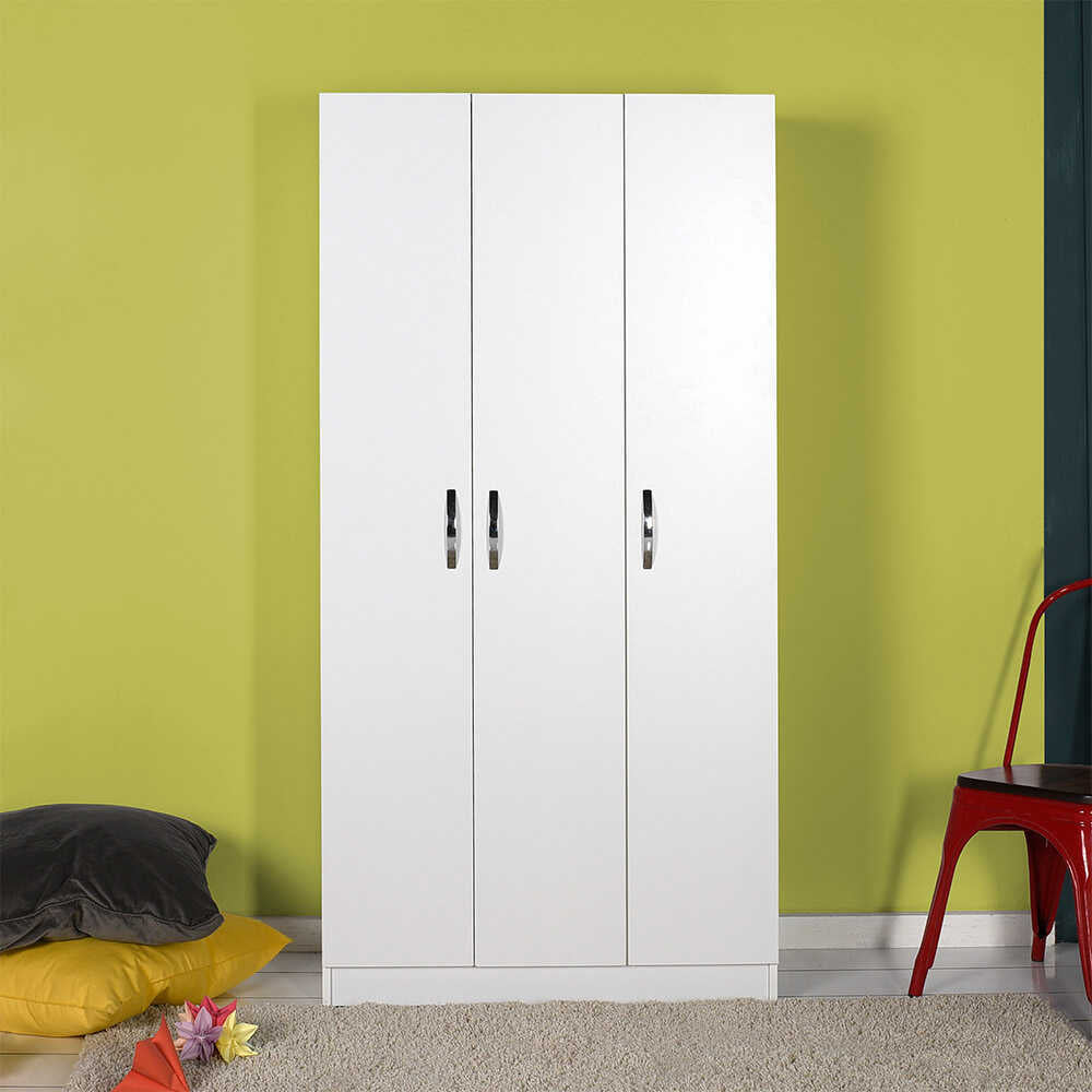 Bodrum Wardrobe W/ Three Doors White TPG