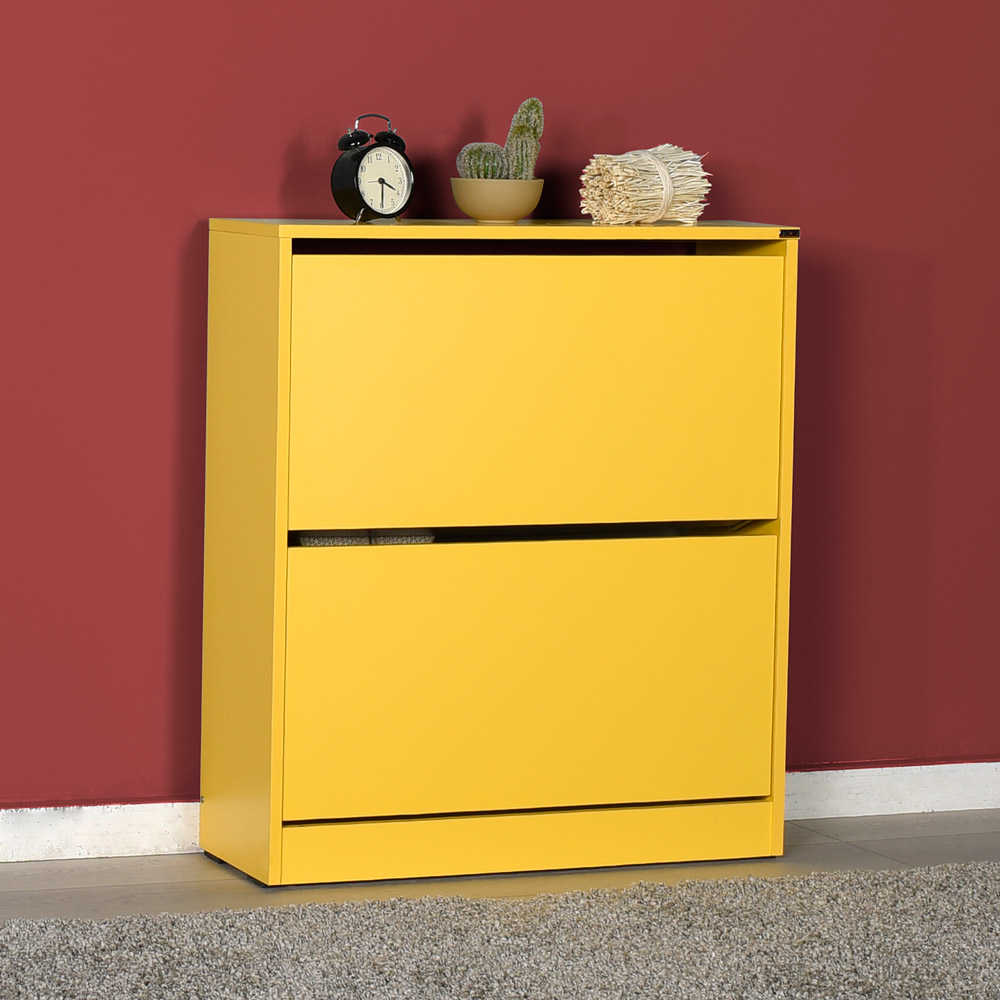 Shoe Cabinet W/ Two Section Yellow SHC