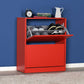 Shoe Cabinet W/ Two Section Red SHC