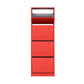 Shoe Cabinet W/ Four Section Red SHC