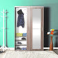 Hallstand & Shoe Cabinet W/ Sliding Doors & Mirror Latte PRT
