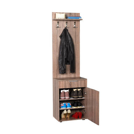 Hallstand & Shoe Cabinet W/ One Drawer & Door Latte PRT