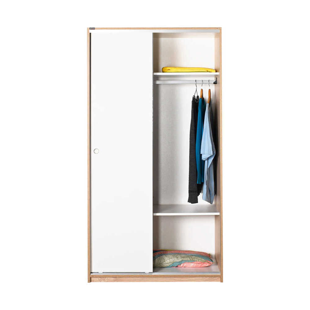 Wardrobe W/ Two Sliding Doors Sonoma & White SWD