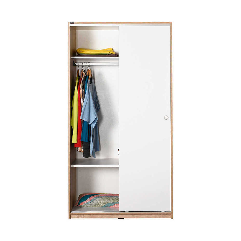 Wardrobe W/ Two Sliding Doors Sonoma & White SWD
