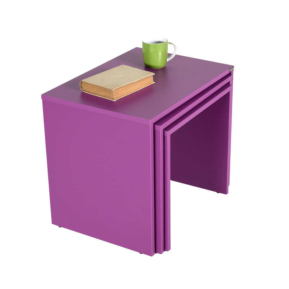 Trio Coffe Table Set Purple SHP