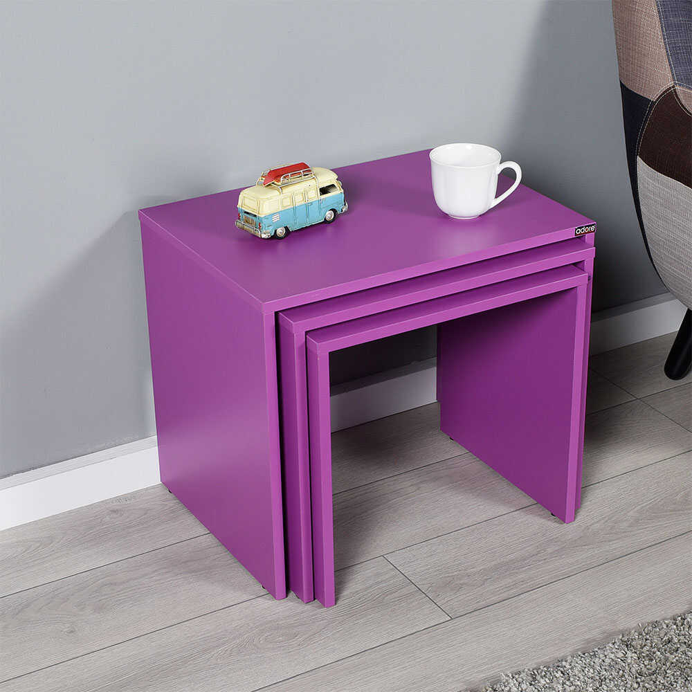 Trio Coffe Table Set Purple SHP