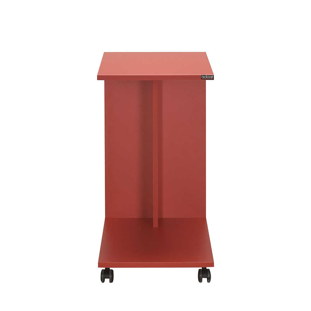 Side Table With Wheels Red SHP