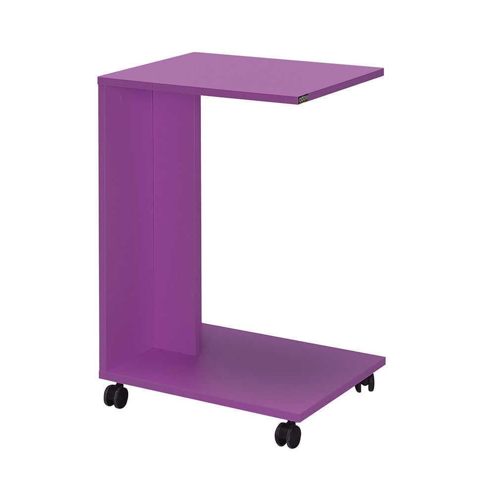 Side Table With Wheels Purple SHP