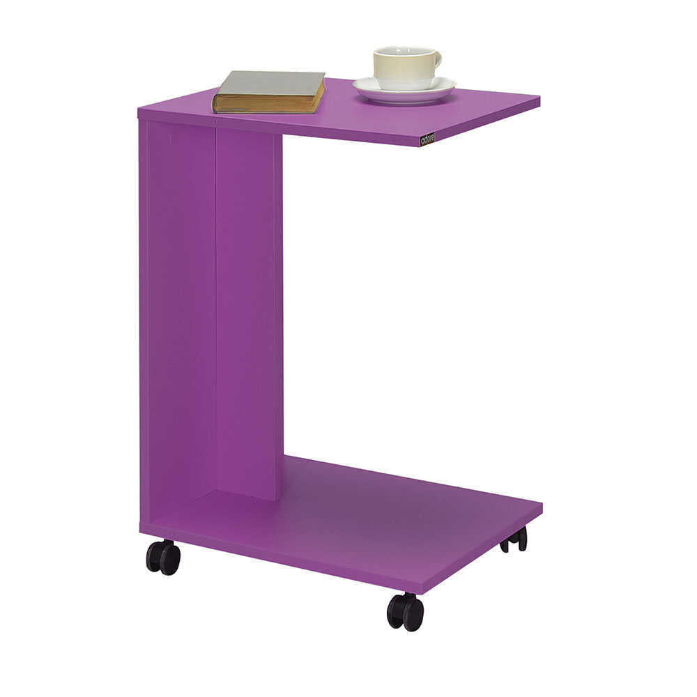 Side Table With Wheels Purple SHP