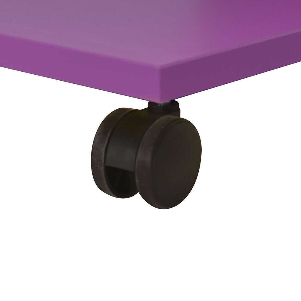 Side Table With Wheels Purple SHP