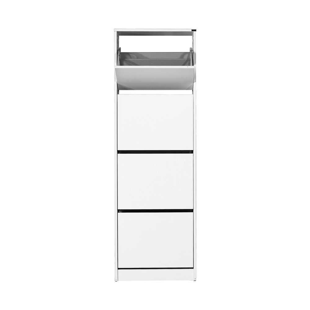 Shoe Cabinet W/ Four Section White SHC