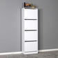 Shoe Cabinet W/ Four Section White SHC