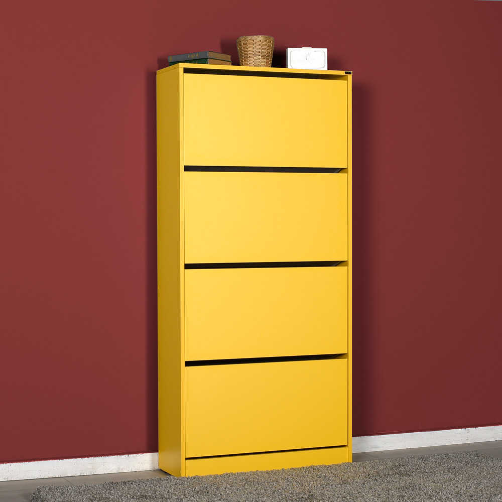 Shoe Cabinet W/ Four Section Yellow SHC