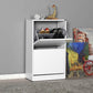 Shoe Cabinet W/ Two Section White SHC