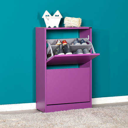 Shoe Cabinet W/ Two Section Purple SHC