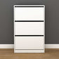 Shoe Cabinet W/ Three Section White SHC