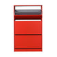 Shoe Cabinet W/ Three Section Red SHC