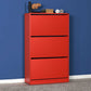 Shoe Cabinet W/ Three Section Red SHC