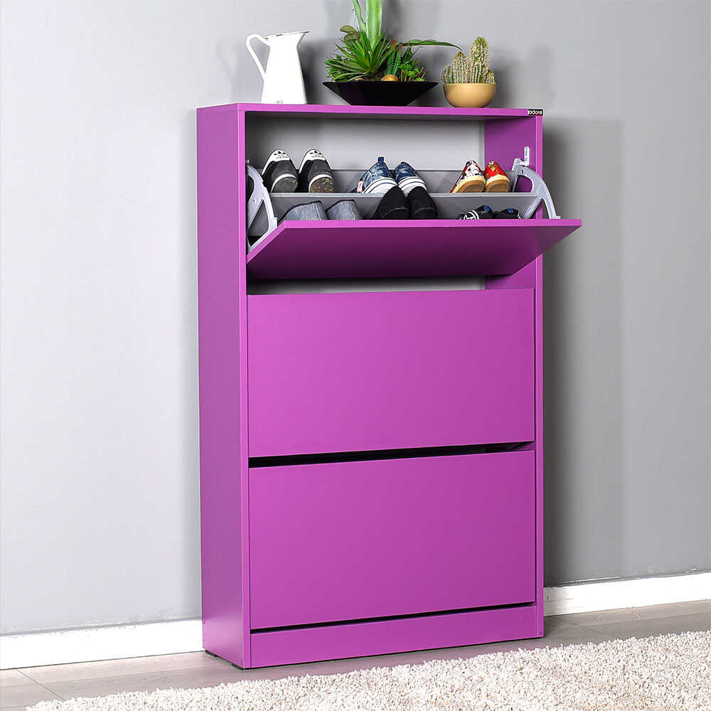 Shoe Cabinet W/ Three Section Purple SHC