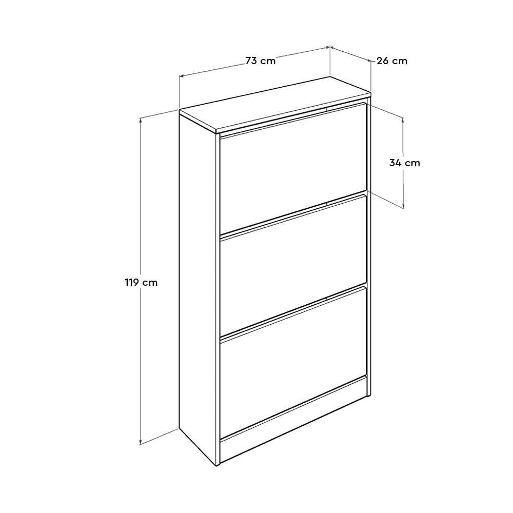 Shoe Cabinet W/ Three Section Purple SHC