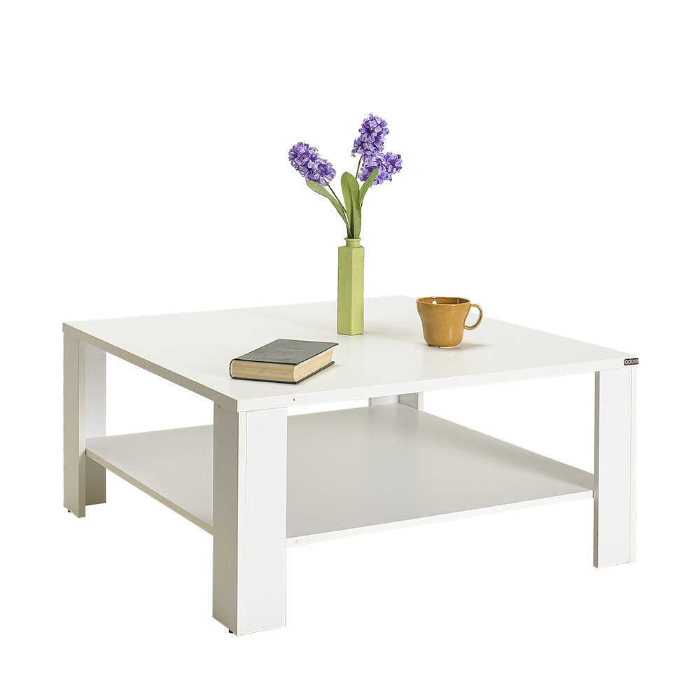 New Line Series Coffee Table W/ Adjustable Shelf Diamond White SHP