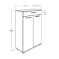 Multi Purpose Cabinet W/ Two Doors & One Drawer White ADR