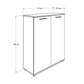 Shoe Cabinet W/ Five Shelves & Two Doors White ADR